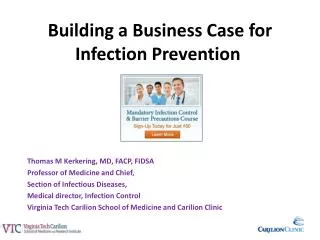 Building a Business Case for Infection Prevention 