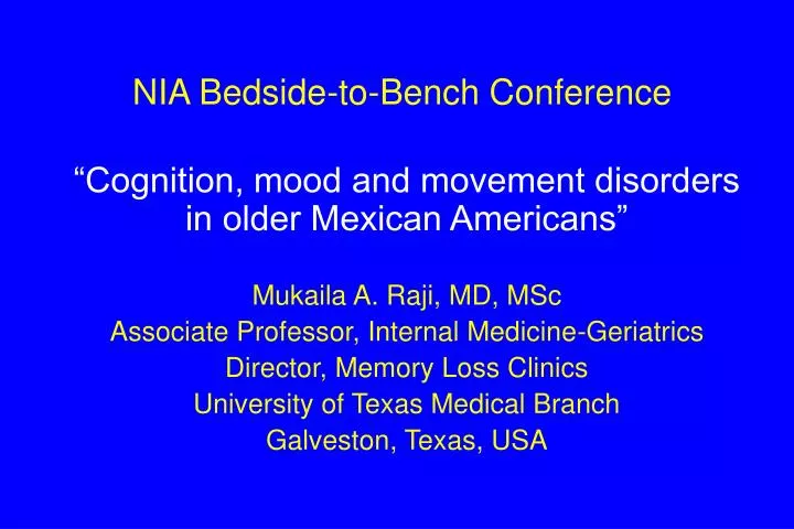 nia bedside to bench conference