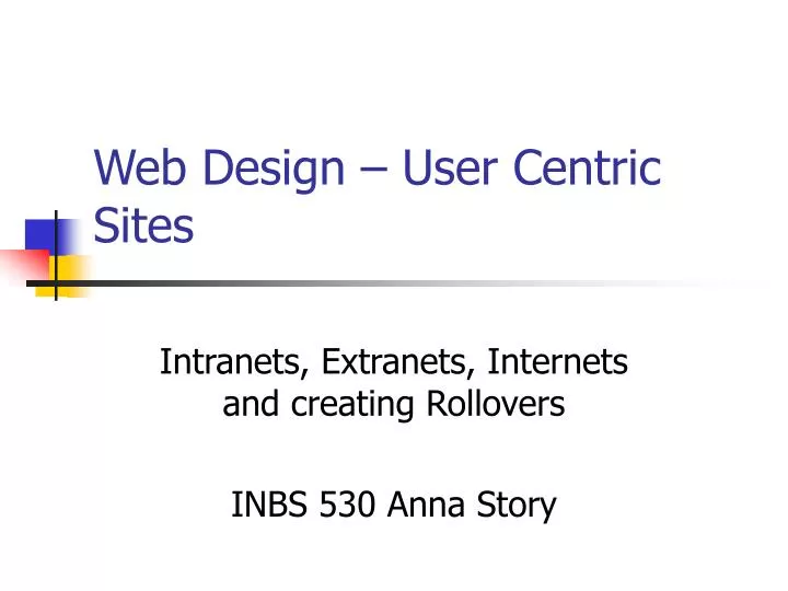 web design user centric sites