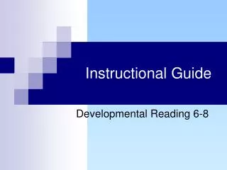 Instructional Guide