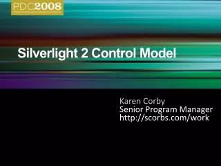 Silverlight 2 Control Model