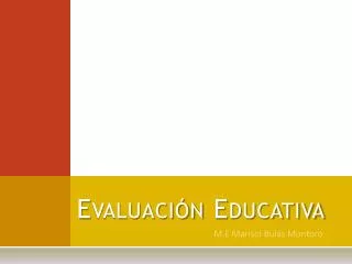 Evaluación Educativa