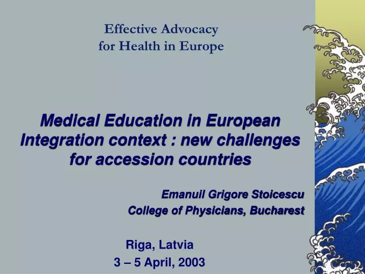 effective advocacy for health in europe