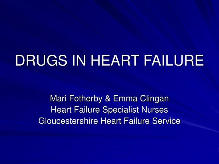 drugs in heart failure