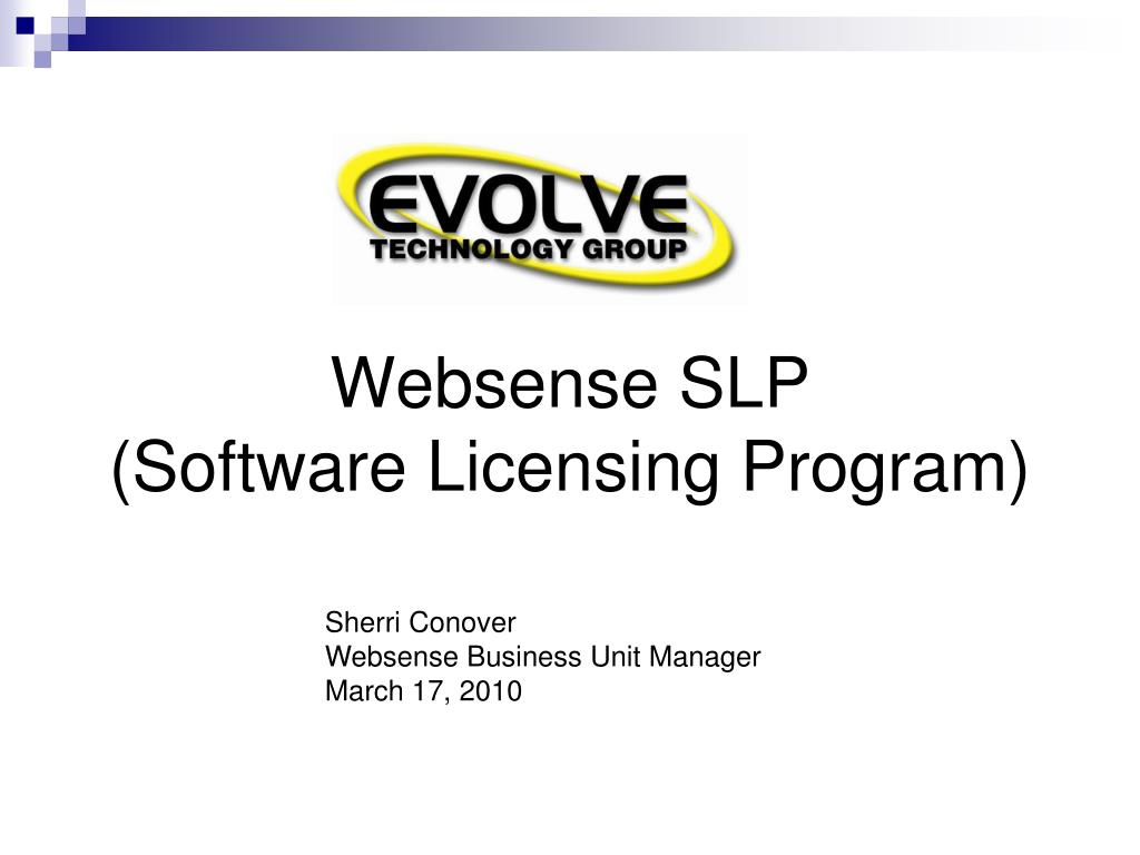 PPT - Websense SLP (Software Licensing Program) PowerPoint Presentation ...