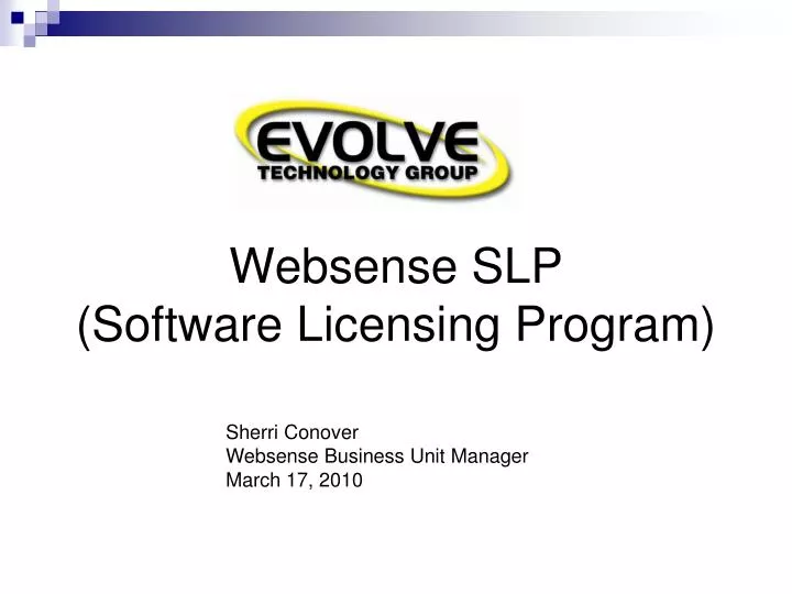 websense slp software licensing program