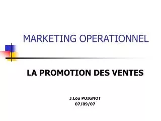 marketing operationnel