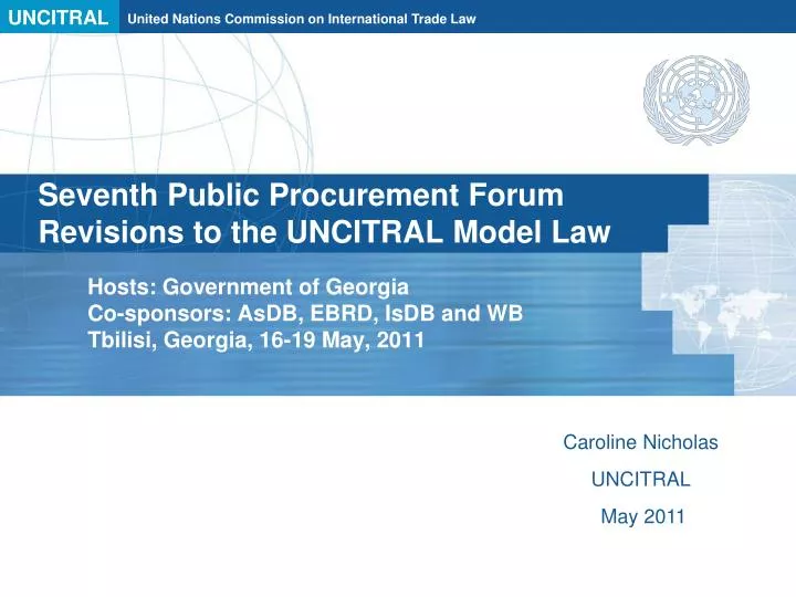 seventh public procurement forum revisions to the uncitral model law