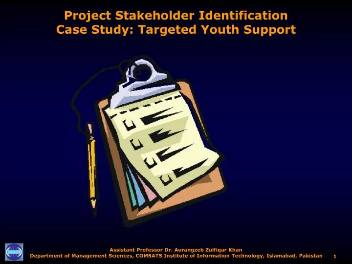 project stakeholder identification case study targeted youth support