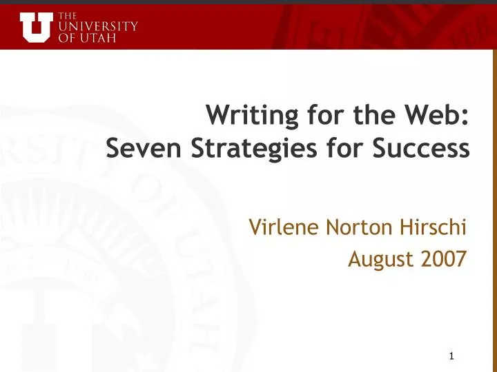 writing for the web seven strategies for success