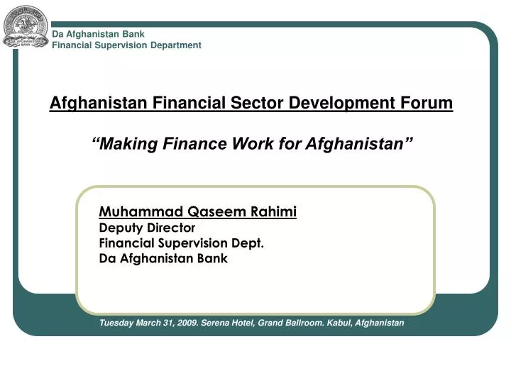 da afghanistan bank financial supervision department