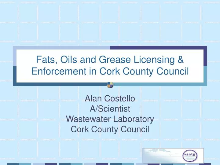 fats oils and grease licensing enforcement in cork county council