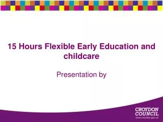 15 Hours Flexible Early Education and childcare