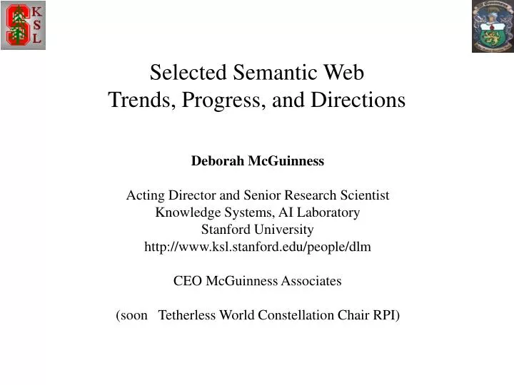selected semantic web trends progress and directions