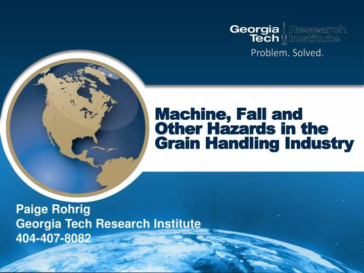 machine fall and other hazards in the grain handling industry