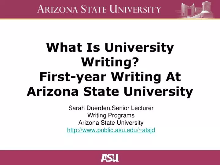 what is university writing first year writing at arizona state university