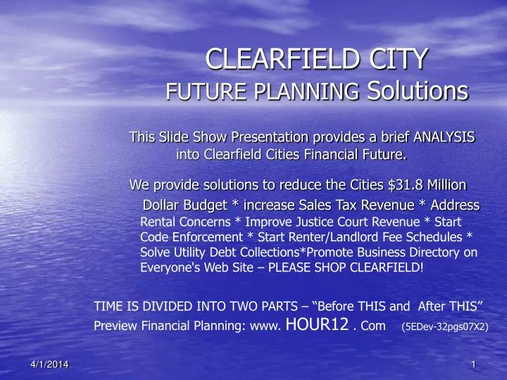clearfield city future planning solutions