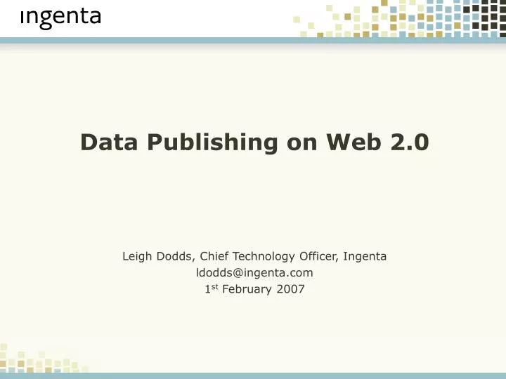 data publishing on web 2 0
