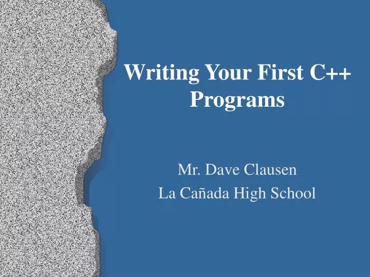 writing your first c programs