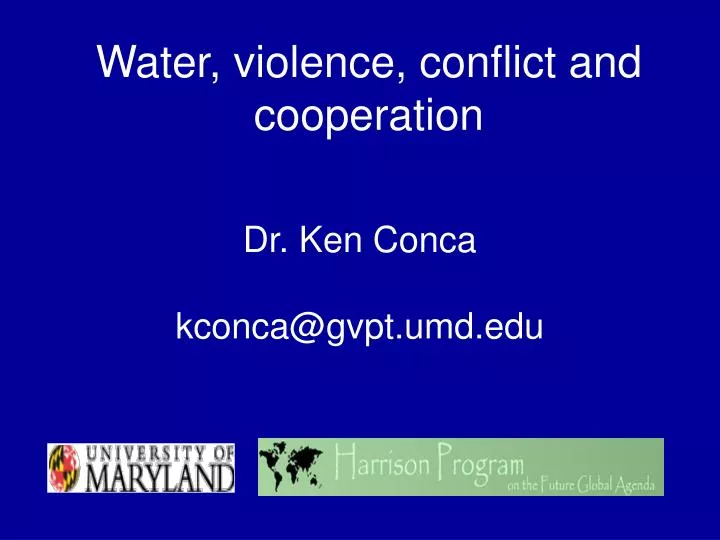 water violence conflict and cooperation