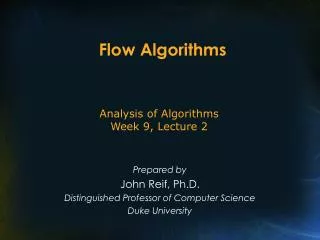 Flow Algorithms