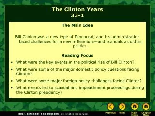 The Clinton Years 33-1