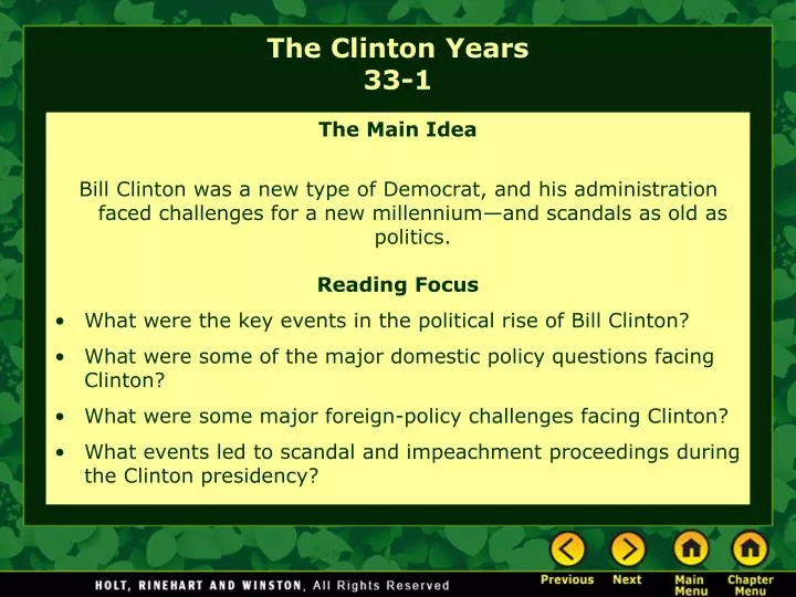 the clinton years 33 1