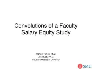 Convolutions of a Faculty Salary Equity Study