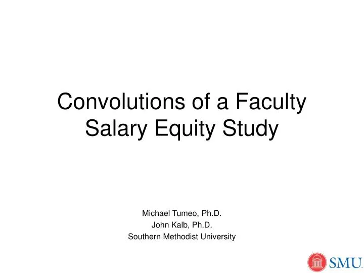 convolutions of a faculty salary equity study