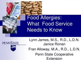 Food Allergies: What Food Service Needs to Know