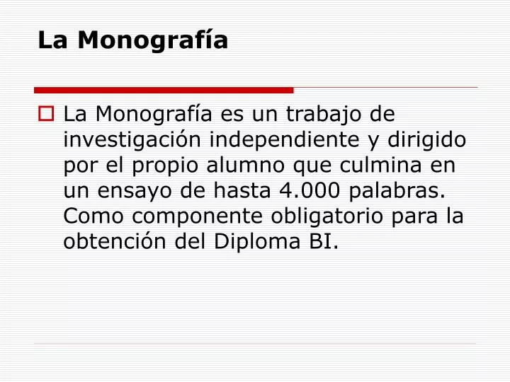 la monograf a