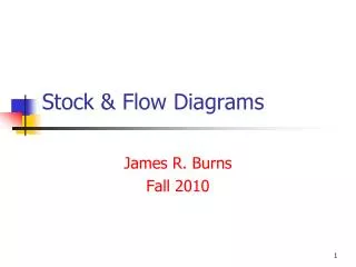 Stock &amp; Flow Diagrams