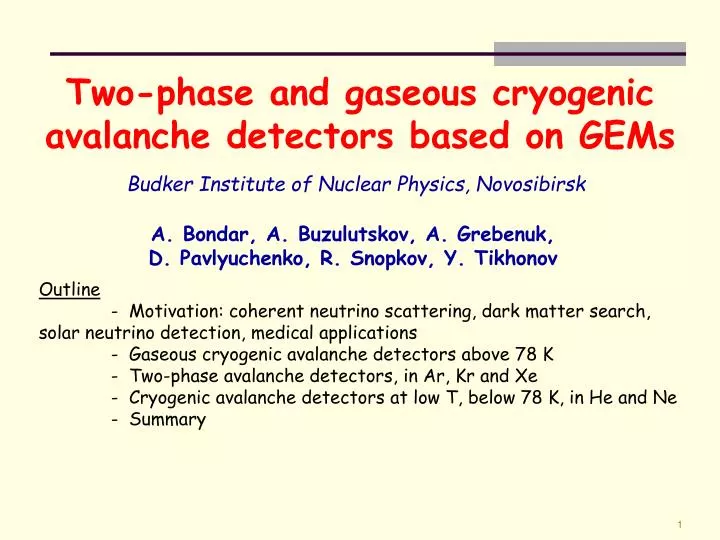 two phase and gaseous cryogenic avalanche detectors based on gems