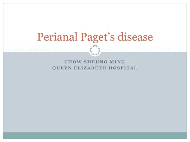 perianal paget s disease