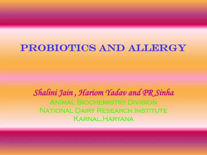 probiotics and allergy