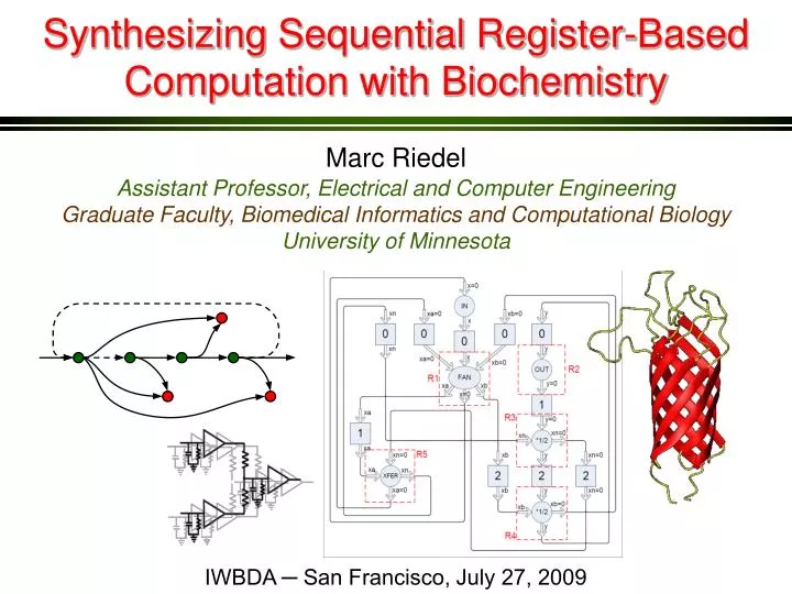 synthesizing sequential register based computation with biochemistry