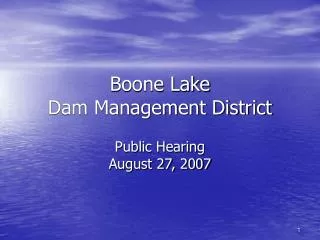 Boone Lake Dam Management District