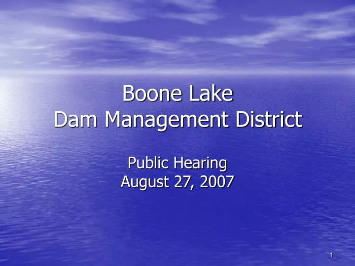 boone lake dam management district