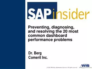 Preventing, diagnosing, and resolving the 20 most common dashboard performance problems