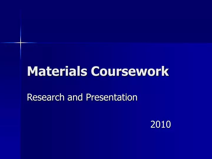 materials coursework