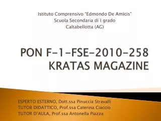 PON F-1-FSE-2010-258 KRATAS MAGAZINE