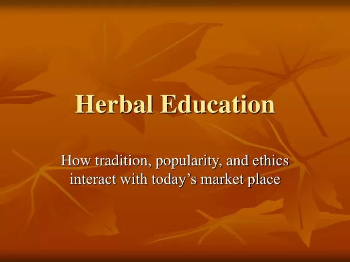 herbal education