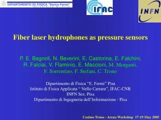 Fiber laser hydrophones as pressure sensors