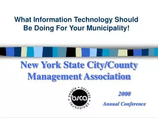 New York State City/County Management Association