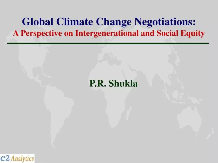 global climate change negotiations a perspective on intergenerational and social equity