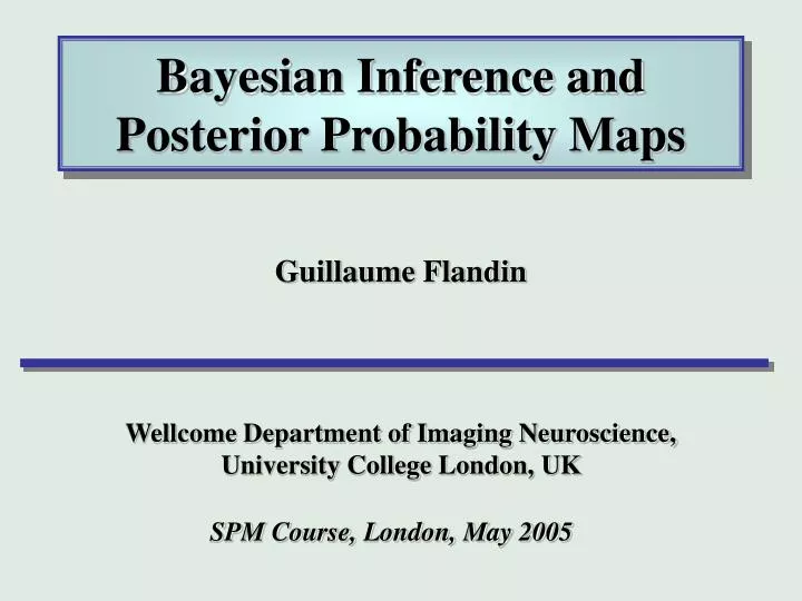 bayesian inference and posterior probability maps