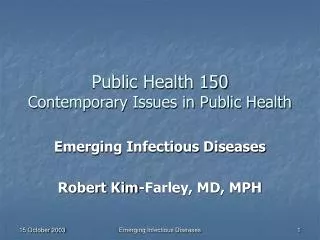 Public Health 150 Contemporary Issues in Public Health