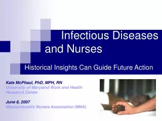 Infectious Diseases and Nurses