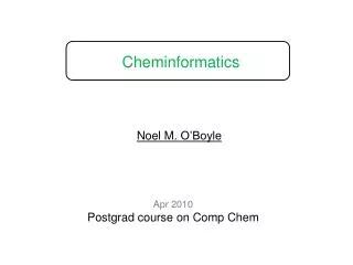 Cheminformatics
