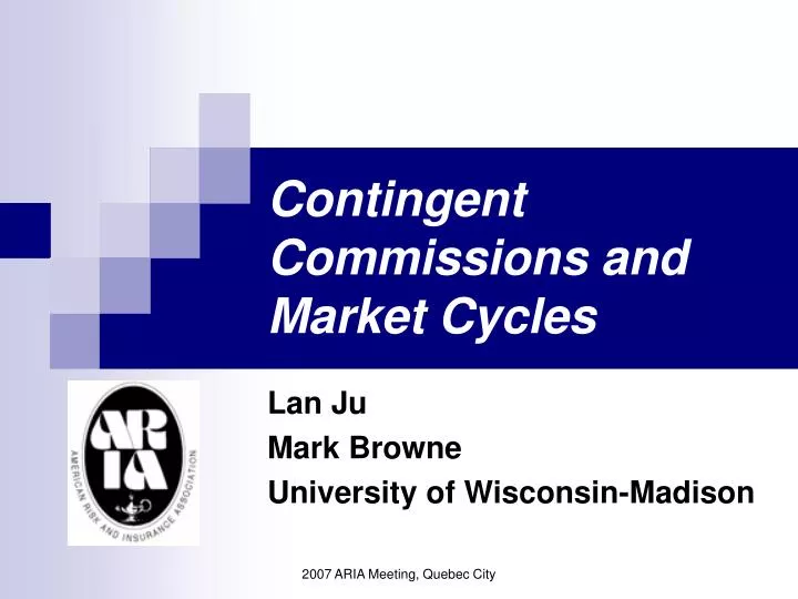 contingent commissions and market cycles
